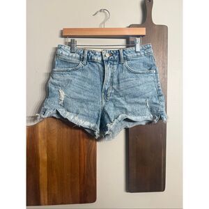 Wrangler Blue Cotton Blend High Rise Vintage 3" Denim Cut Off Shorts Size 2